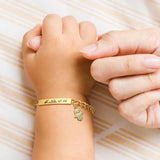 Personalized Stainless Steel Baby Name Bracelet, Birthday Gift