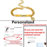 Personalized Stainless Steel Baby Name Bracelet, Birthday Gift