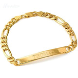 Engraved Name Bracelets Thick Cuban Chain Couple Bracelet