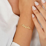 Cursive Name Stainless Steel Bracelet High Real Plating