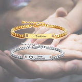Family Names Bracelets Stainless Steel Personalized Gift