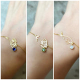 Flower Bracelet Birth Flowers Jan-Dec Stainless Steel Jewelry Gift