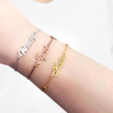 Personalized Name Charm Bracelet for Women - Custom Name Bracelet