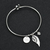 Heart Infinite Map Feather Bangles Women Personalized Bracelets