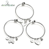 Heart Infinite Map Feather Bangles Women Personalized Bracelets