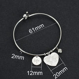 Heart Infinite Map Feather Bangles Women Personalized Bracelets