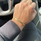 Personalized Stainless Steel Cuban Chain Name Bracelet Gift
