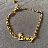 Personalized Stainless Steel Cuban Chain Name Bracelet Gift