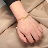 Personalized Stainless Steel Cuban Chain Name Bracelet Gift