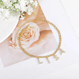 Zircon Alphabet Pendant Bracelet Women Summer Beach Jewelry