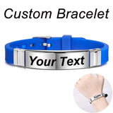 Engraved Silicone Medical Alert Band ID Bracelet