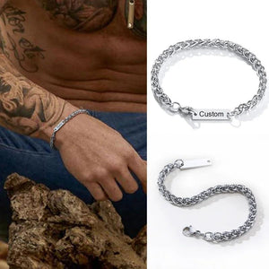 Personalized Men's Stainless Steel Bracelet
