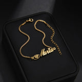 Personalized Name Beads Bracelet - Stainless Steel Bangle