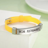 Lemegeton Baby Bracelets SOS Stainless Steel Emergency Pho
