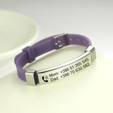 Lemegeton Baby Bracelets SOS Stainless Steel Emergency Pho