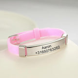 Lemegeton Baby Bracelets SOS Stainless Steel Emergency Pho