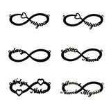 Fishhook Infinity Personalized Bracelet Name Date Bangle Link Chain Family Gift