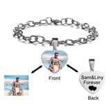 Personalized Name Bracelet with Heart Charm - Friendship Gift