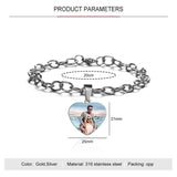 Personalized Name Bracelet with Heart Charm - Friendship Gift