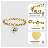 Personalized Name Bracelet with Heart Charm - Friendship Gift