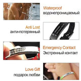 Child ID Bracelet Soft Silicone Emergency Contact Info