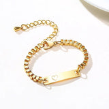 Personalized Engraved Baby Name Bracelet Stainless Steel