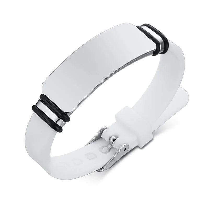 Engraved TO MY Daughter LOVE Mom Silicone Bracelet