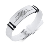 Engraved TO MY Daughter LOVE Mom Silicone Bracelet