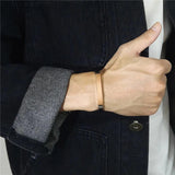 Vintage Stainless Steel Bar Engraved ID Tags Bracelet