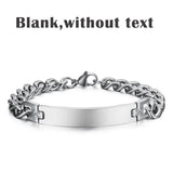 Men's Stainless Steel ID Bracelet - Name & Birthday Gift