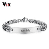 Men's Stainless Steel ID Bracelet - Name & Birthday Gift