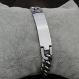 Men's Stainless Steel ID Bracelet - Name & Birthday Gift