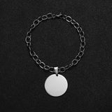 ID Tag Bracelets Engraved Name Date Photo Stainless Steel Adjustable Bangles