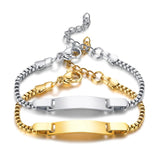 Stainless Steel Baby Bracelet with Engraved Name