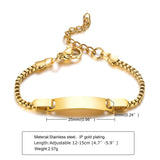 Stainless Steel Baby Bracelet with Engraved Name