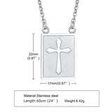 Men Cross Scapular Necklaces Stainless Steel