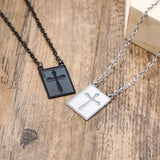 Men Cross Scapular Necklaces Stainless Steel