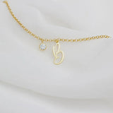 Mini-World A-Z Letter Bracelet Birthstone Charm Stainless Steel
