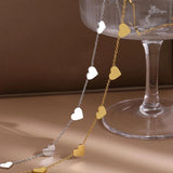 Hearts Choker Chain Stainless Steel Necklace for Women
