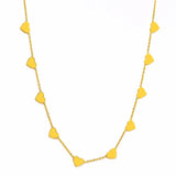 Hearts Choker Chain Stainless Steel Necklace for Women