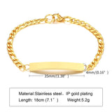 Stainless Steel Link Chain Bracelet For Women