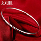 925 Sterling Solid Silver Bracelet for Women Wedding Engagement