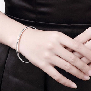 925 Sterling Solid Silver Bracelet for Women Wedding Engagement