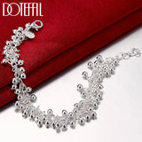 925 Silver Grapes Beads Bracelet Wedding Engagement Jewelry