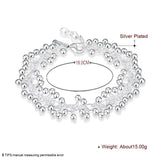 925 Silver Grapes Beads Bracelet Wedding Engagement Jewelry