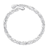 925 Silver Heart Charm Bracelet & Bangle Jewelry