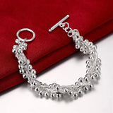 925 Silver Bracelets Heavy Chain Wedding Jewelry