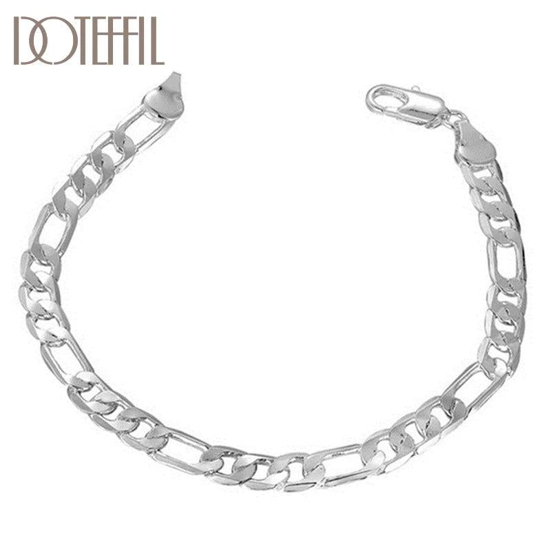 925 Silver 4mm/6mm Bracelet Wedding Engagement Jewelry
