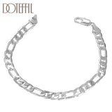 925 Silver 4mm/6mm Bracelet Wedding Engagement Jewelry
