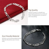 925 Silver 4mm/6mm Bracelet Wedding Engagement Jewelry